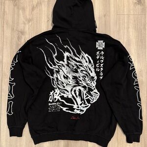 Darc Sport Black Hoodie with Silver Graphic